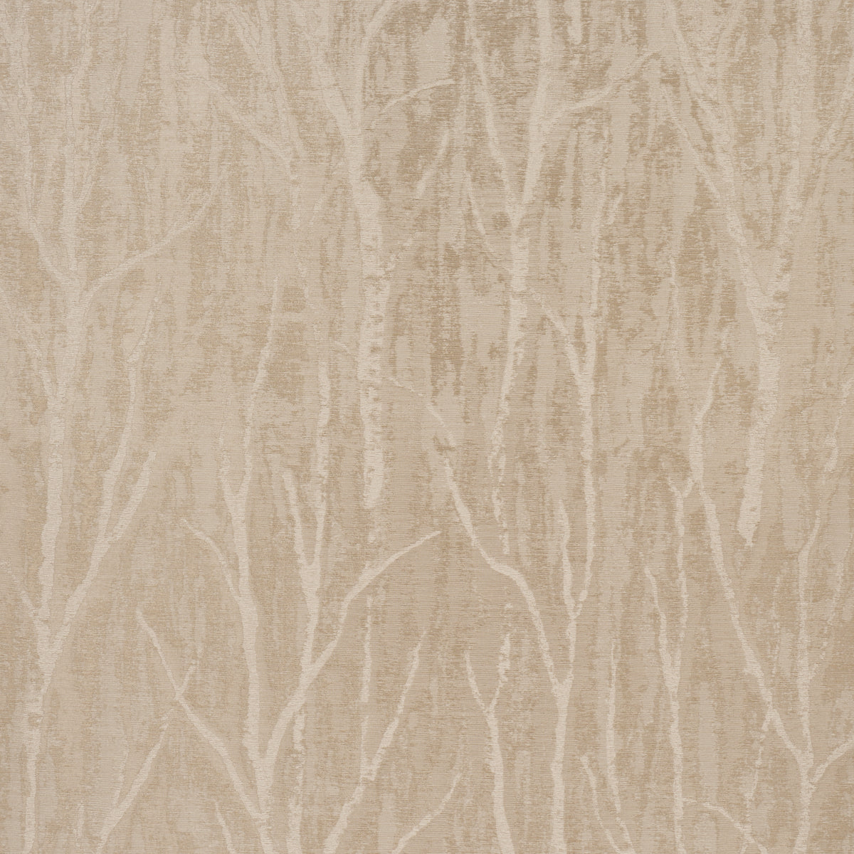 Komorebi Golden Hour wallpaper by Schumacher featuring a shimmering arboreal pattern in a textural metallic weave.