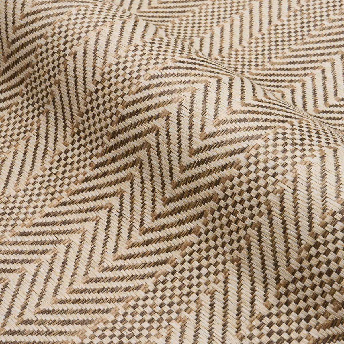 Zig Zag Paperweave Flax by Schumacher Textured & Woven Wallcovering – Schumacher 5016601