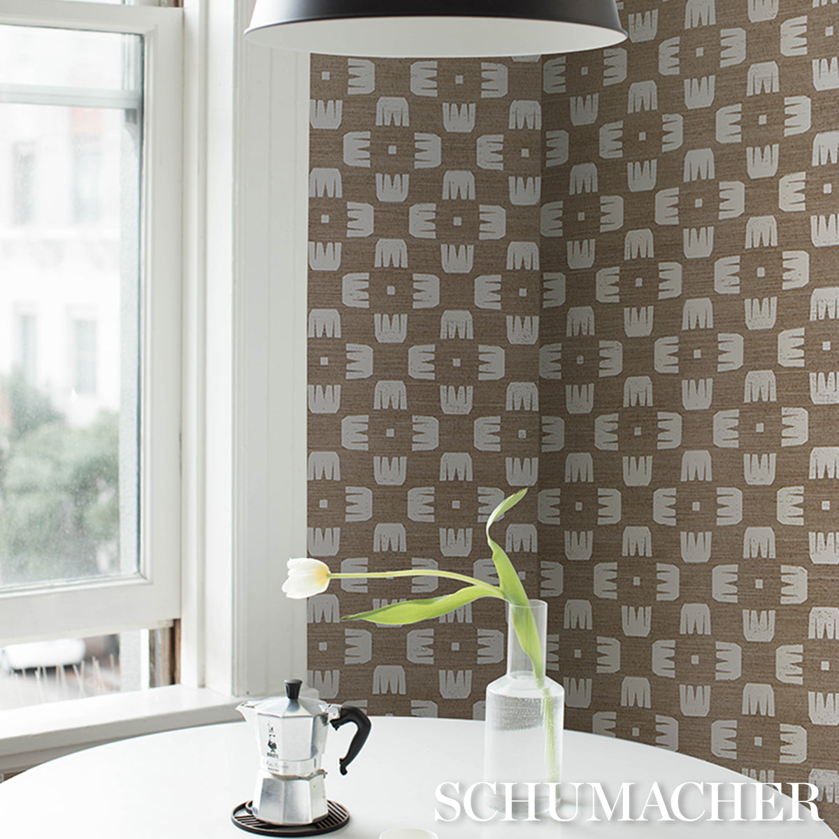 Raze Sisal Dust by Hadiya Williams Modern Checkerboard Sisal Wallpaper – Schumacher 5016631