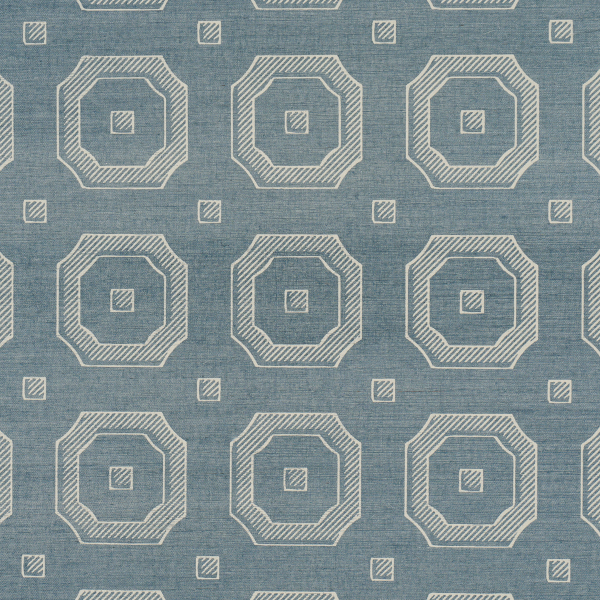 Beveled Frame Sisal Denim by Schumacher Modern Trompe L'oeil Sisal Wallpaper – Schumacher 5016730