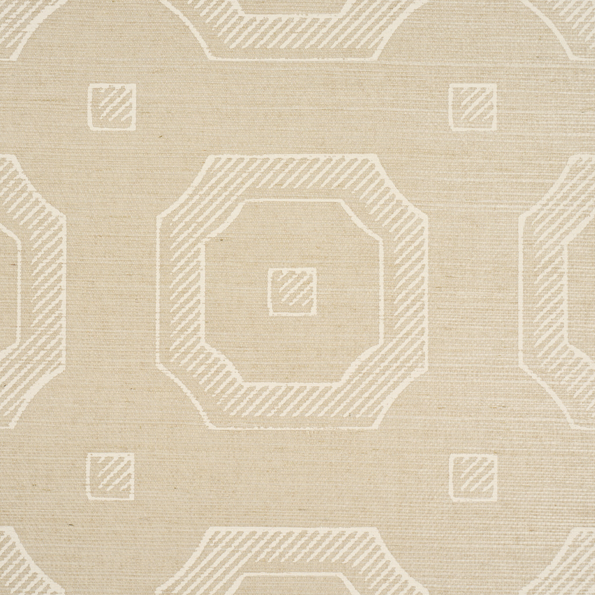 Beveled Frame Sisal Oyster by Schumacher Modern Textured Sisal Wallpaper – Schumacher 5016731