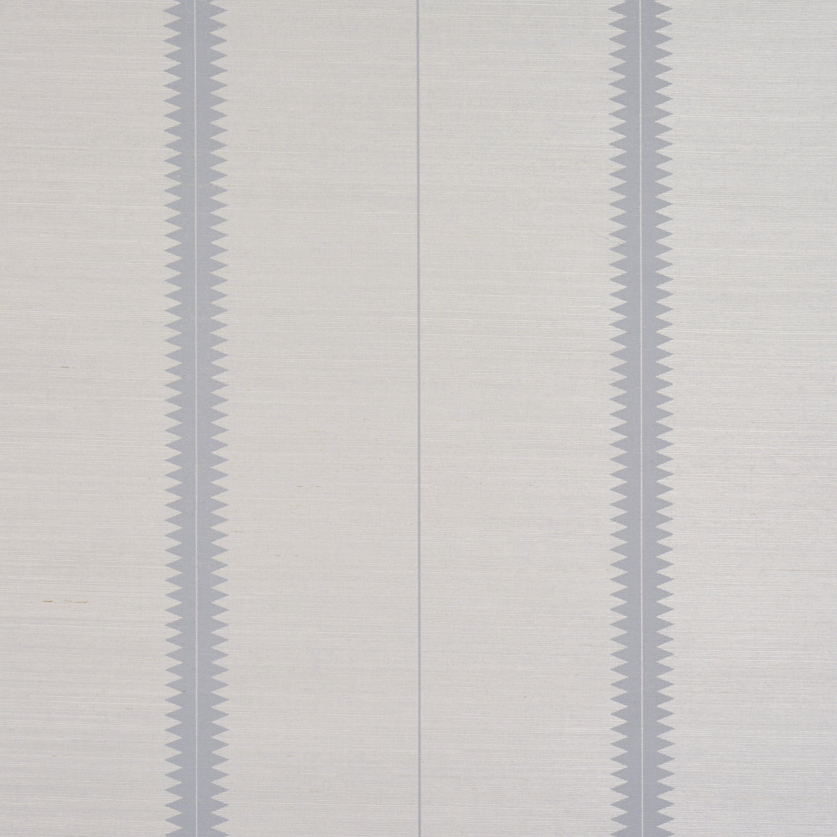 Bristle Stripe Sisal wallpaper in Dove by Schumacher, featuring a hand-printed sawtooth stripe on Haruki Sisal in a soft neutral colorway.