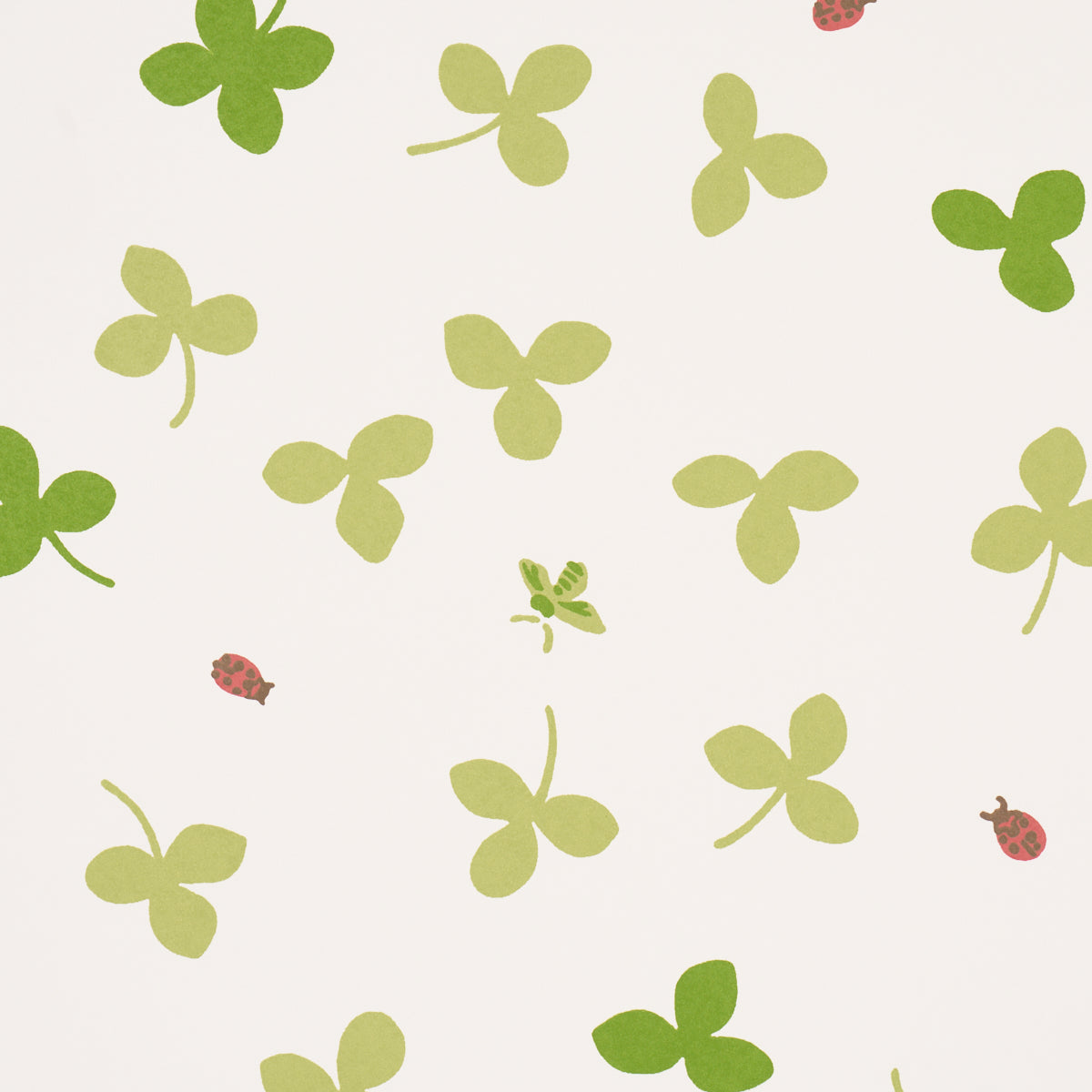 Celia Clover Ivory Botanical Wallpaper – Schumacher 5016770