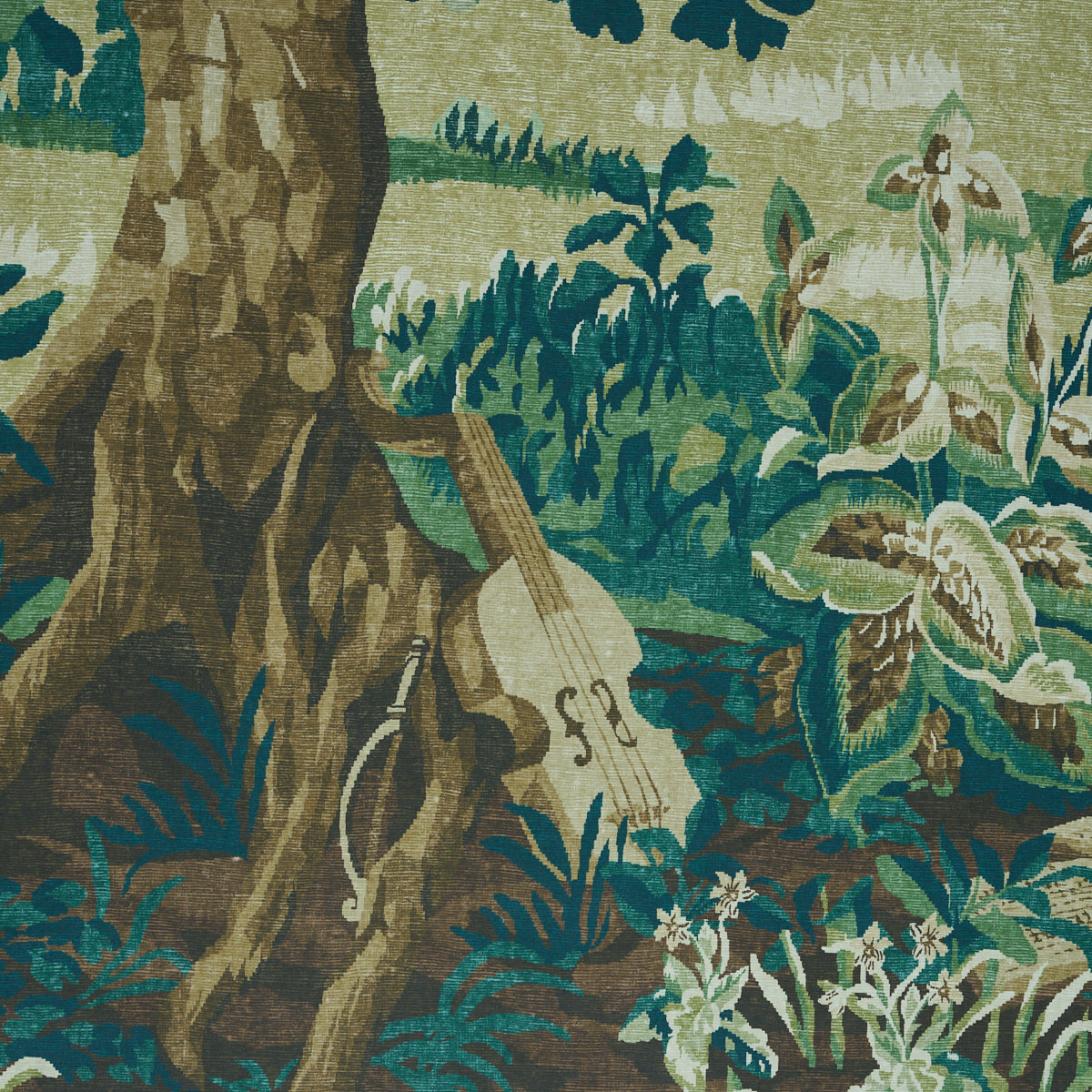 La Forêt 3 Panel Set Spring Green Forest by Johnson Hartig Scenic Forest Wallpaper – Schumacher 5016821