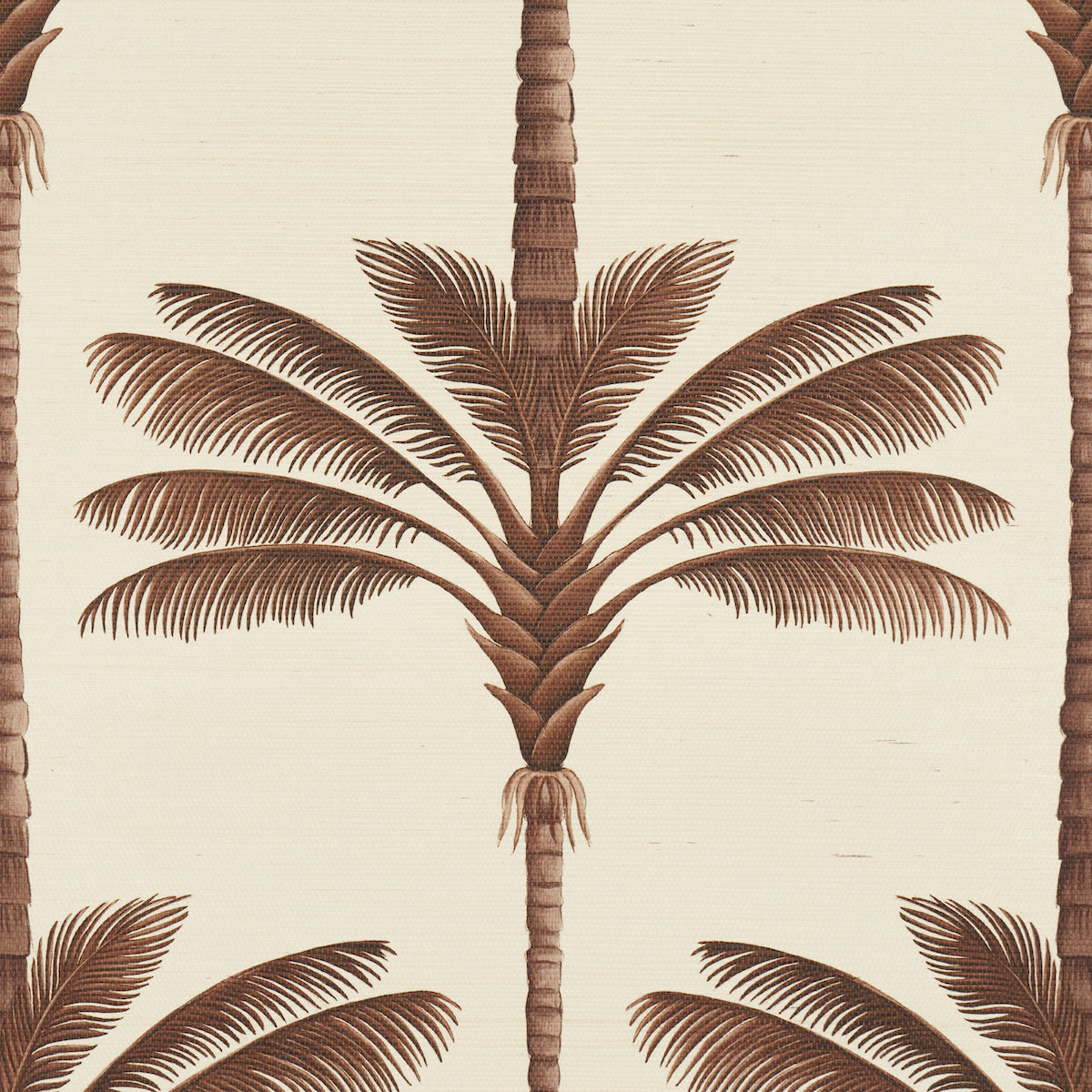 A Palm Is A Palm Sisal Chocolate Meets Tobacco by Johanna Ortiz Designer Wallpaper – Schumacher 5016960SAM