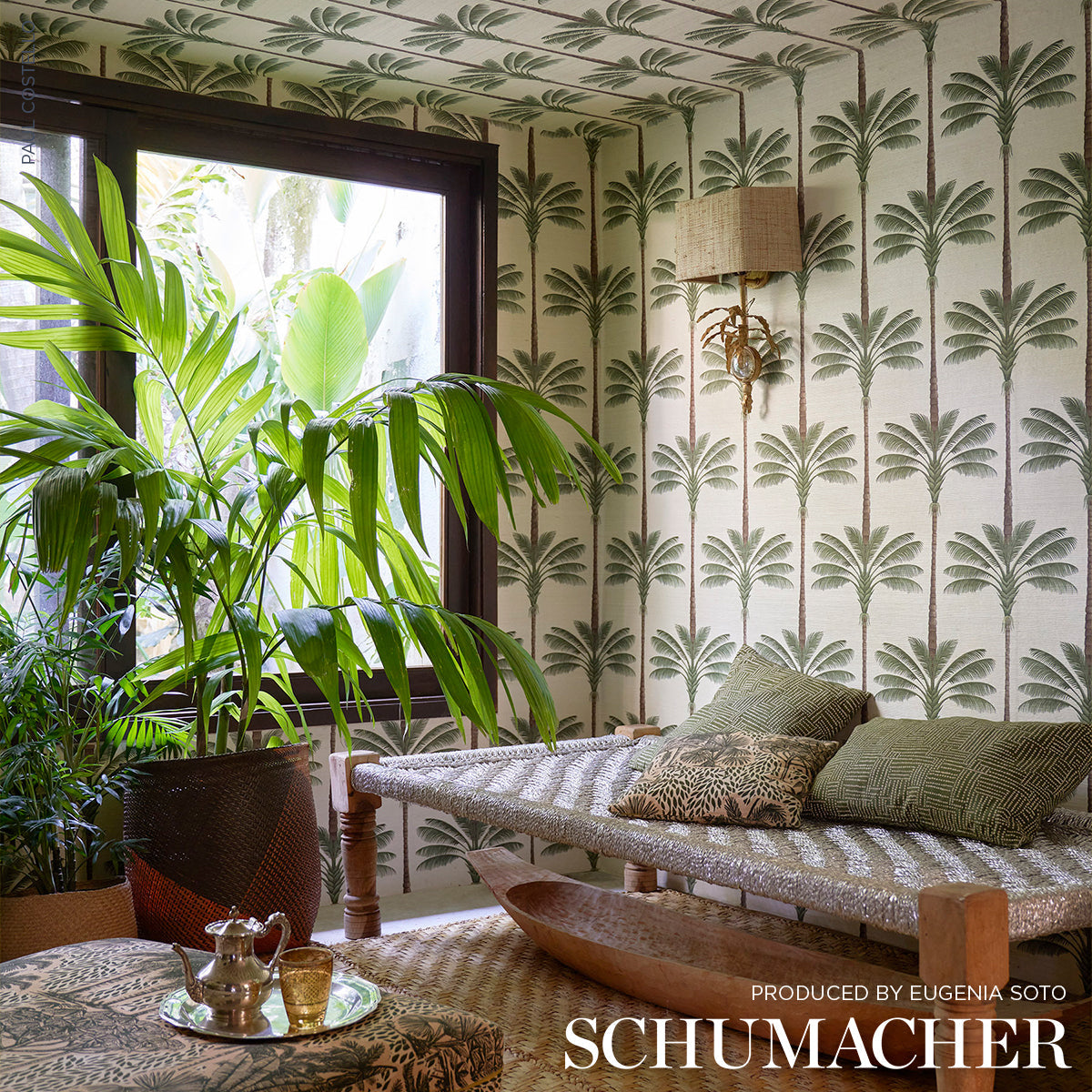 A Palm Is A Palm Sisal Daylight Evergreen by Johanna Ortiz – Schumacher 5016961SAM