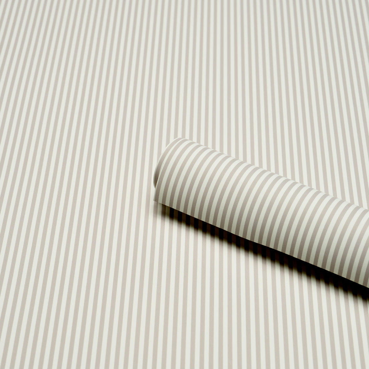 Emma Stripe Narrow Stone by Schumacher Classic Stripe Wallpaper – Schumacher 5017198