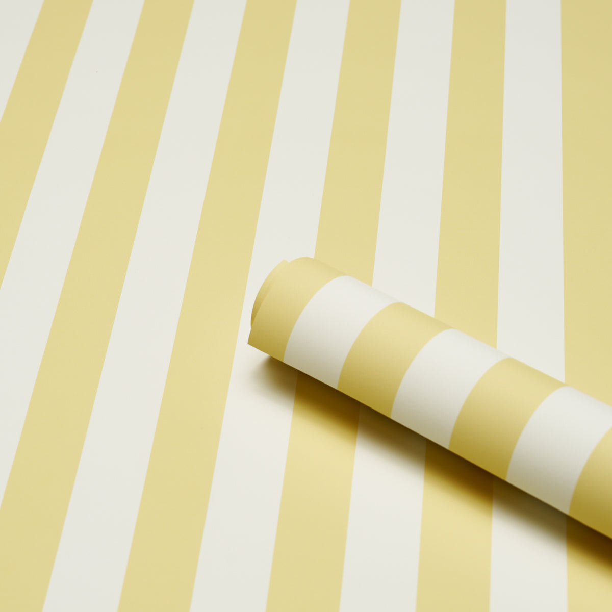Emma Stripe Yellow and White Striped Wallpaper – Schumacher 5017217