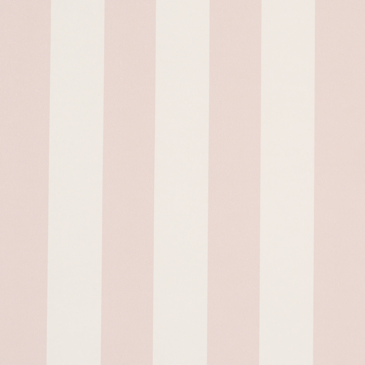 Emma Stripe wallpaper in Petal by Schumacher, featuring classic pink and white vertical stripes, shown in a styled bathroom interior.