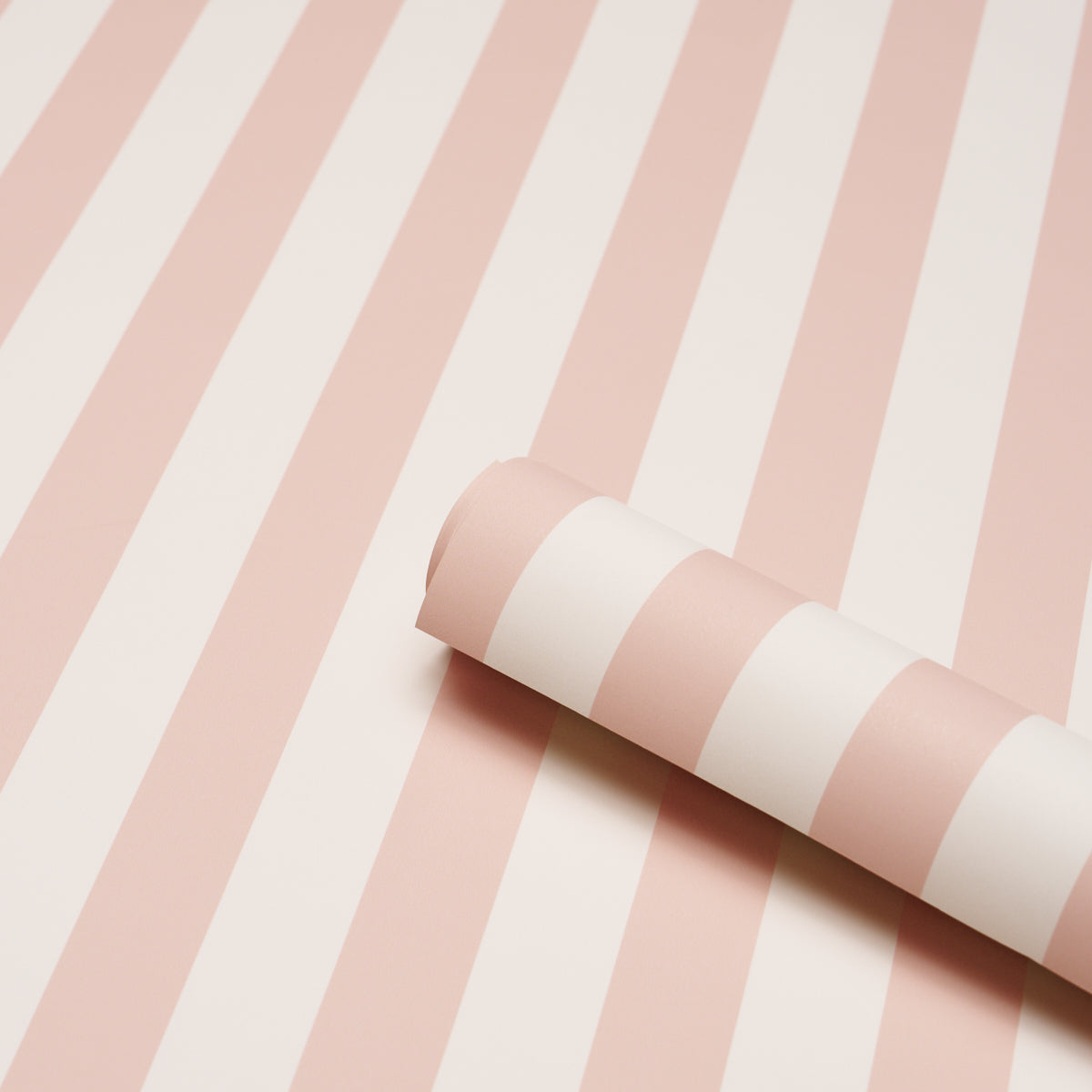 Emma Stripe Blush by Schumacher Classic Vertical Stripe Wallpaper – Schumacher 5017219