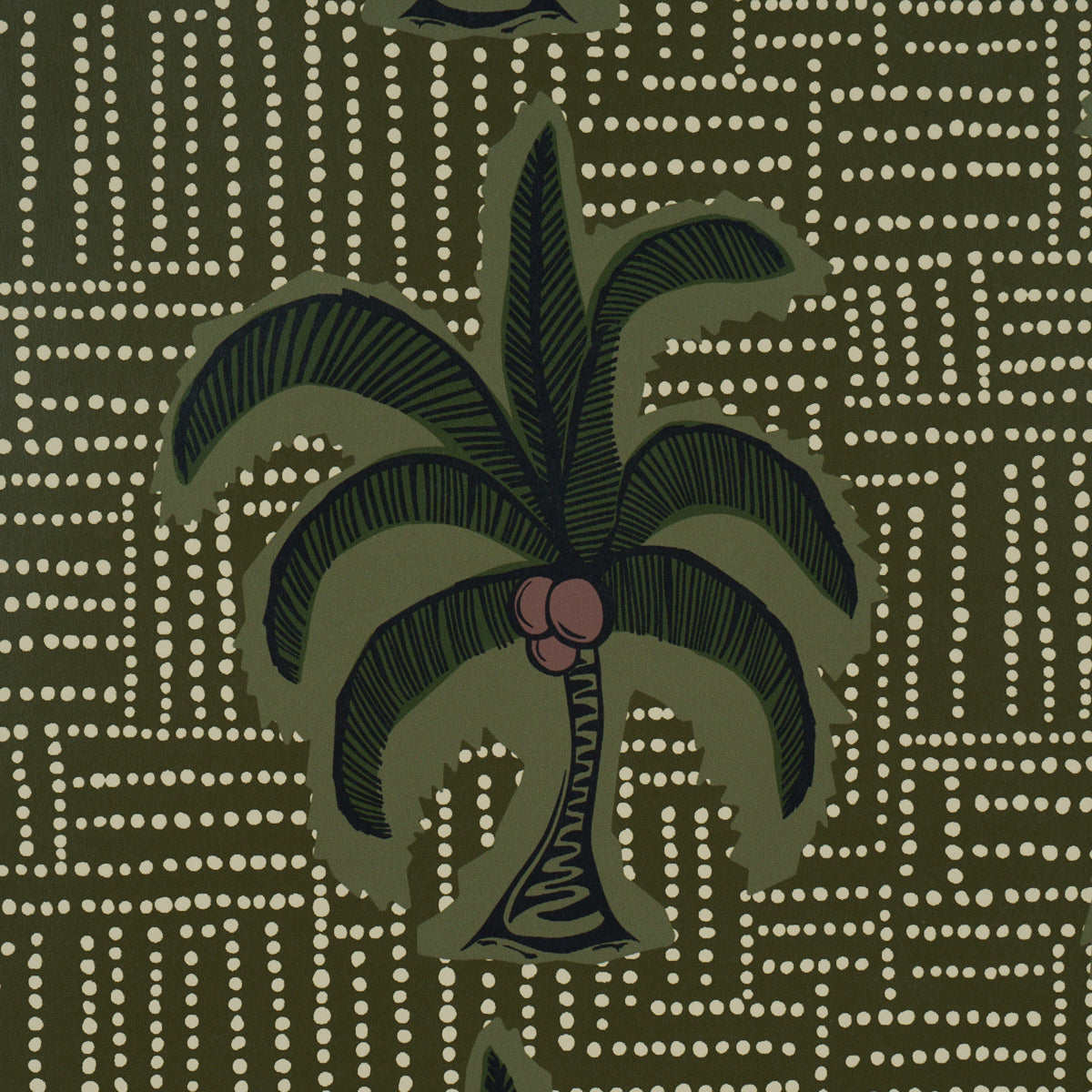 AGUA DE COCO Palm Tree Green by Johanna Ortiz Tropical Wallpaper – Schumacher 5017240