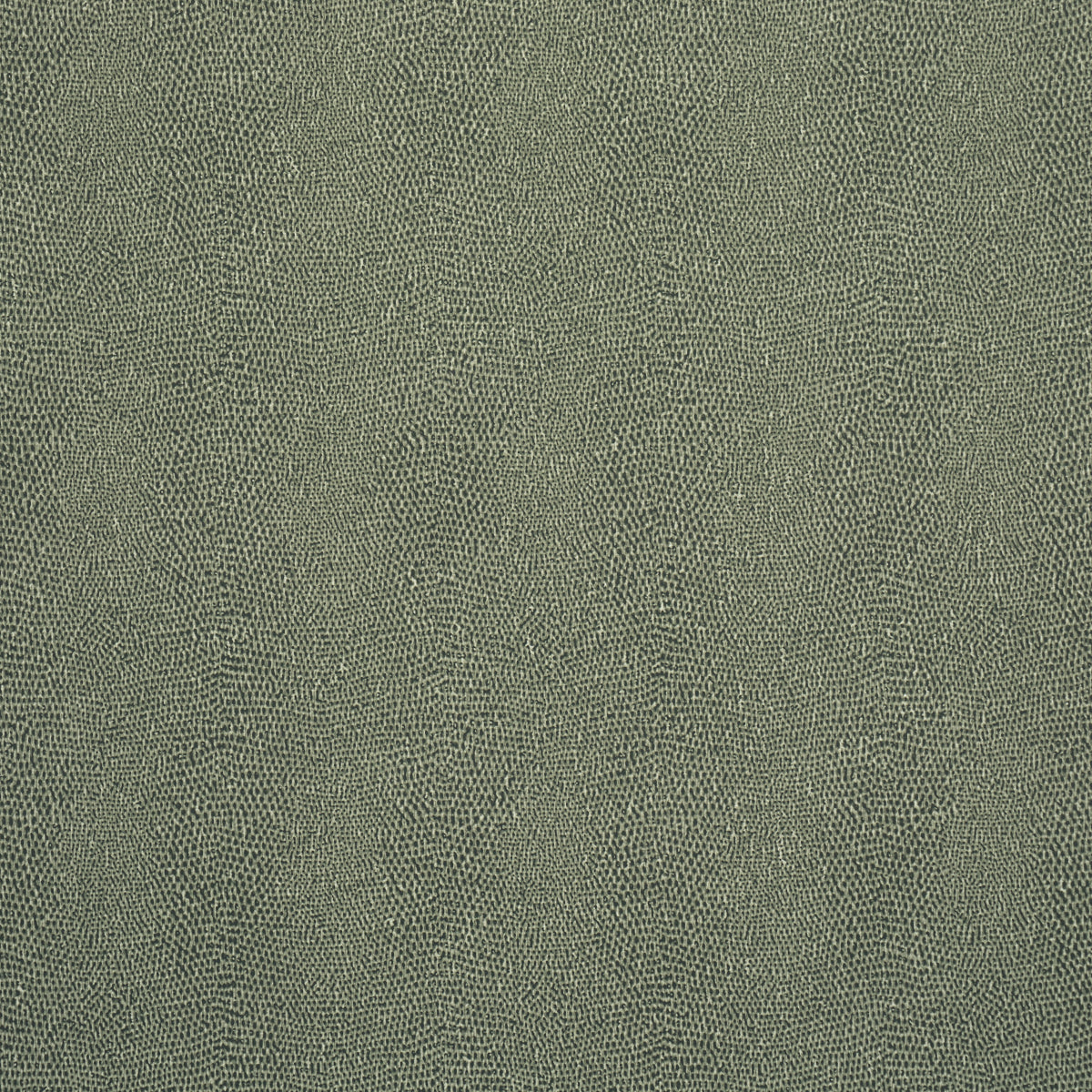 Sage green faux-snakeskin vinyl wallpaper with embossed texture, shown in roll and flat views.