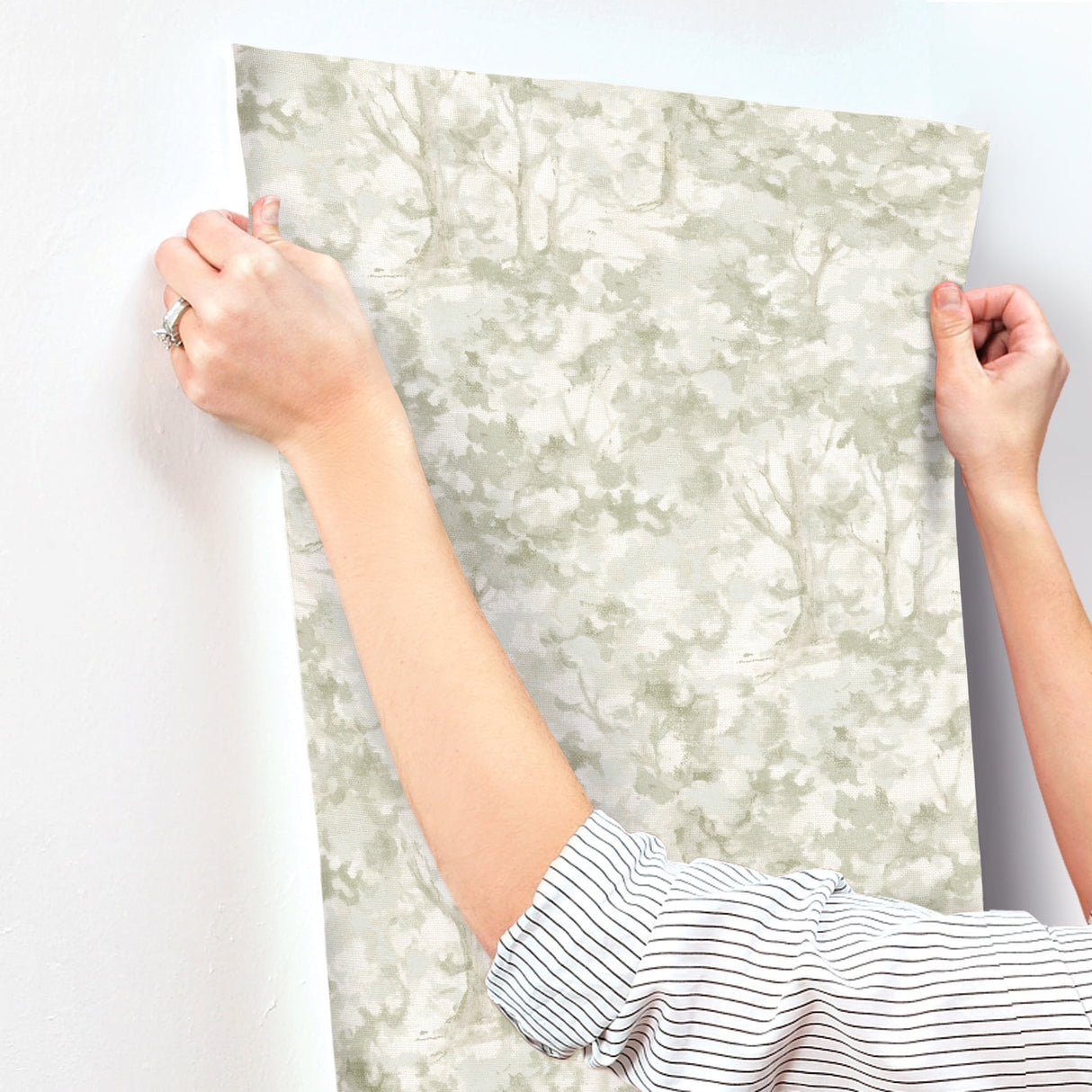 Thicket Sage by Chesapeake Forest Wallpaper – Brewster Home Fashions 4169-83109