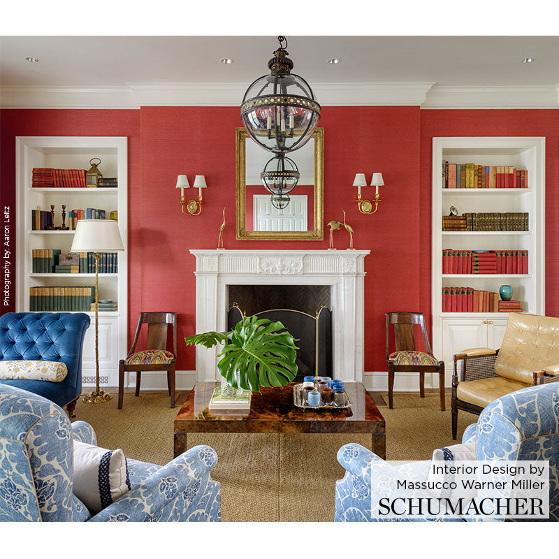 Osan Sisal Aqua Natural Grasscloth Wallpaper – Schumacher 529631