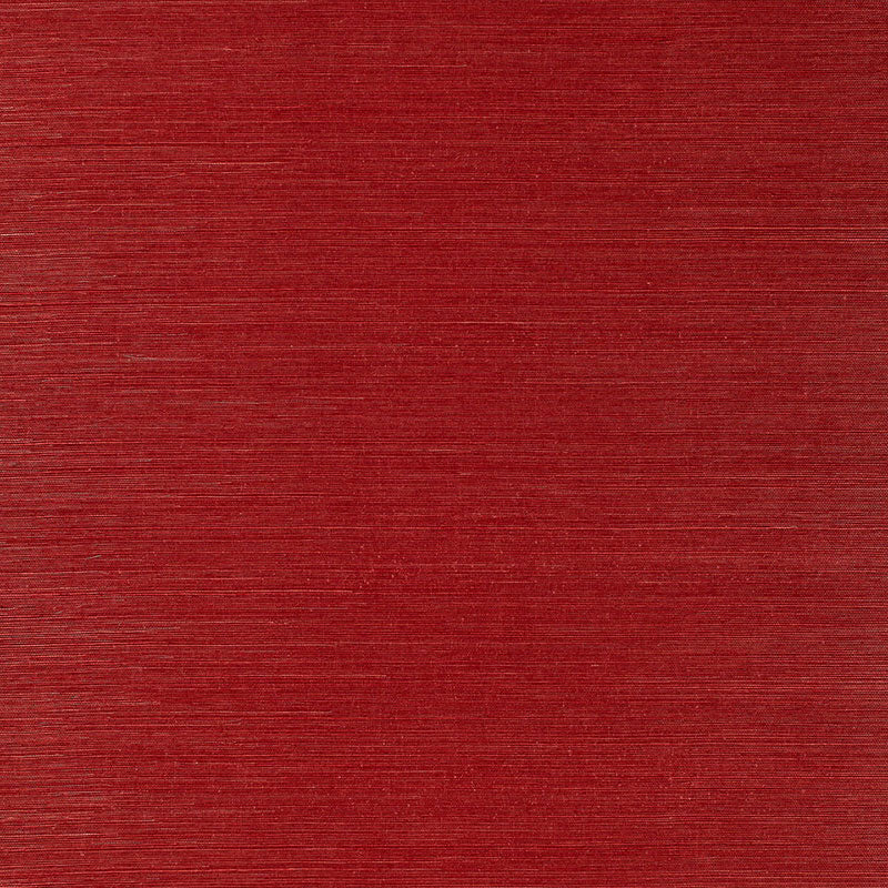 OSAN SISAL red natural grasscloth wallpaper in a living room interior by Schumacher