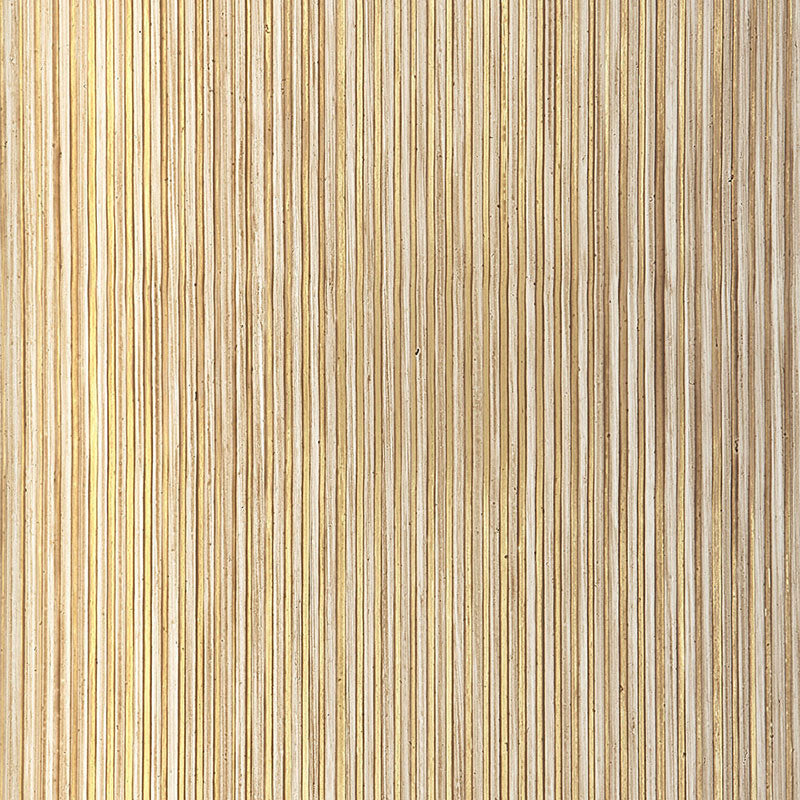 Rimini Rib Tuscan Sun metallic ribbed wallcovering by Schumacher, handcrafted with a pronounced corded texture.