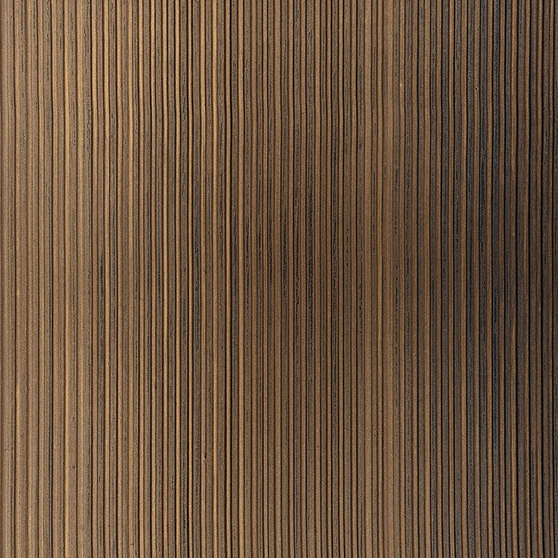 Rimini Rib wallcovering in Burnished Bronze with a pronounced corded texture and metallic sheen.