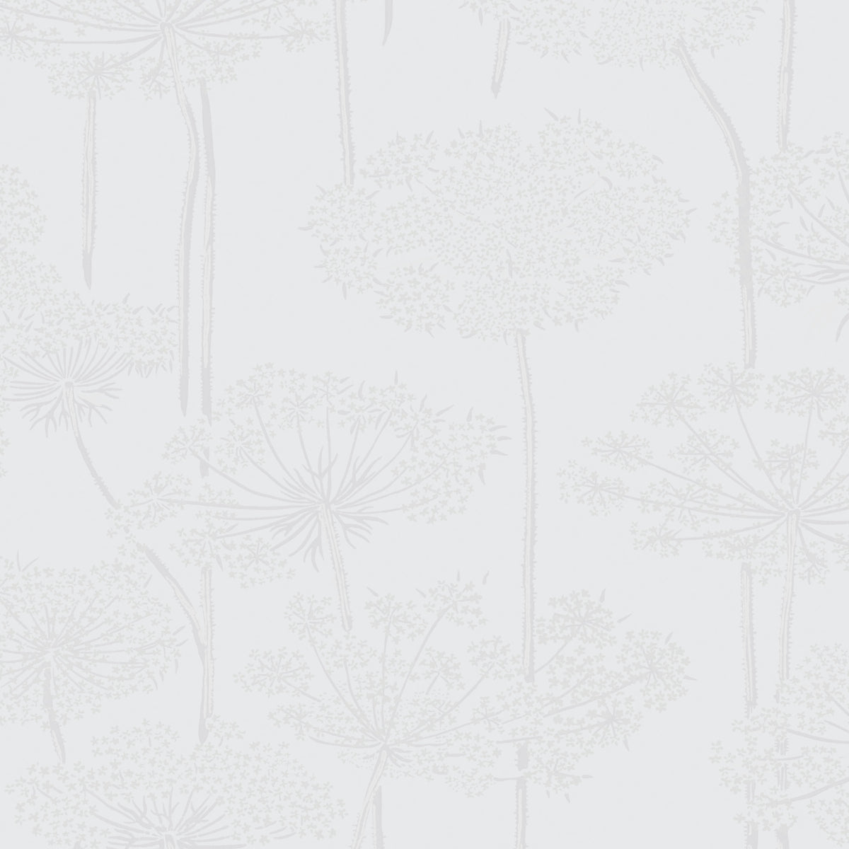 Ingrid Pearl wallpaper by Boråstapeter for Schumacher, featuring delicate Queen Anne's lace in a soft pearl colorway.