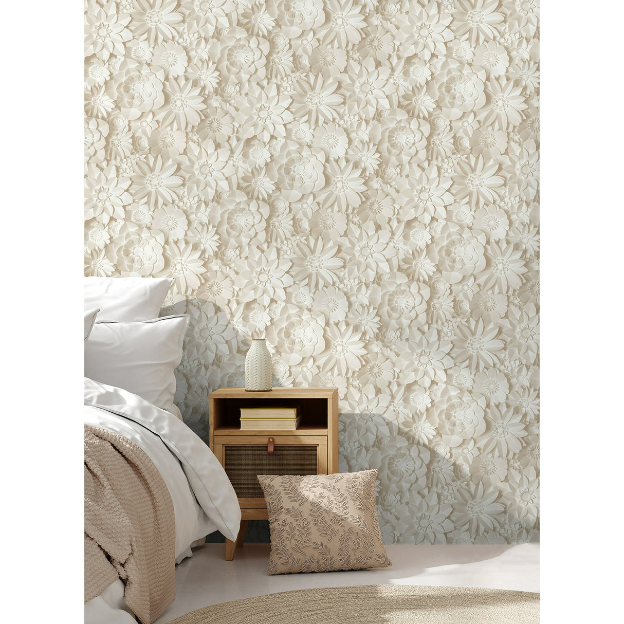 Dacre Cream by Fine Decor Floral Wallpaper- Brewster Home Fashions FD43604