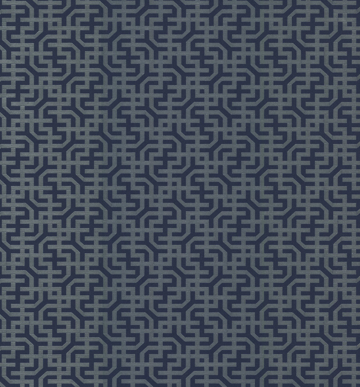 Dynastic Lattice Navy Wallpaper