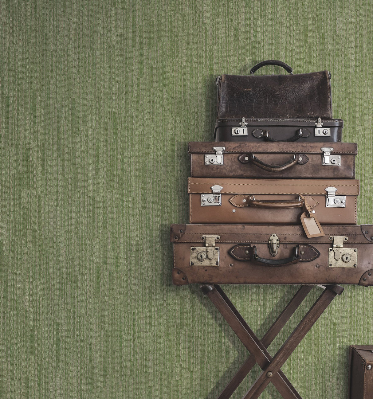 Weekender Weave Green Wallpaper