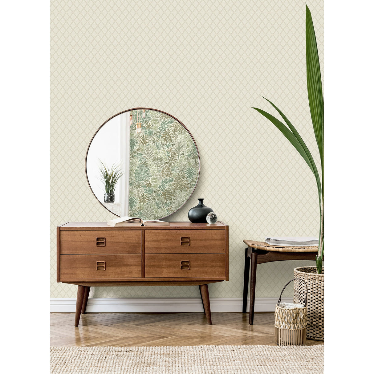Santina Eggshell by Fine Decor Trellis Wallpaper – Brewster Home Fashions M95679