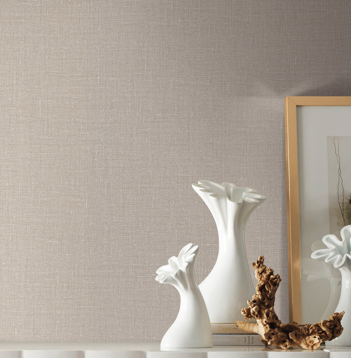 Gesso Weave Linen Wallpaper