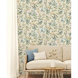 Elspeth Light Yellow by Fine Decor Floral Trail Wallpaper – Brewster Home Fashions FD43448