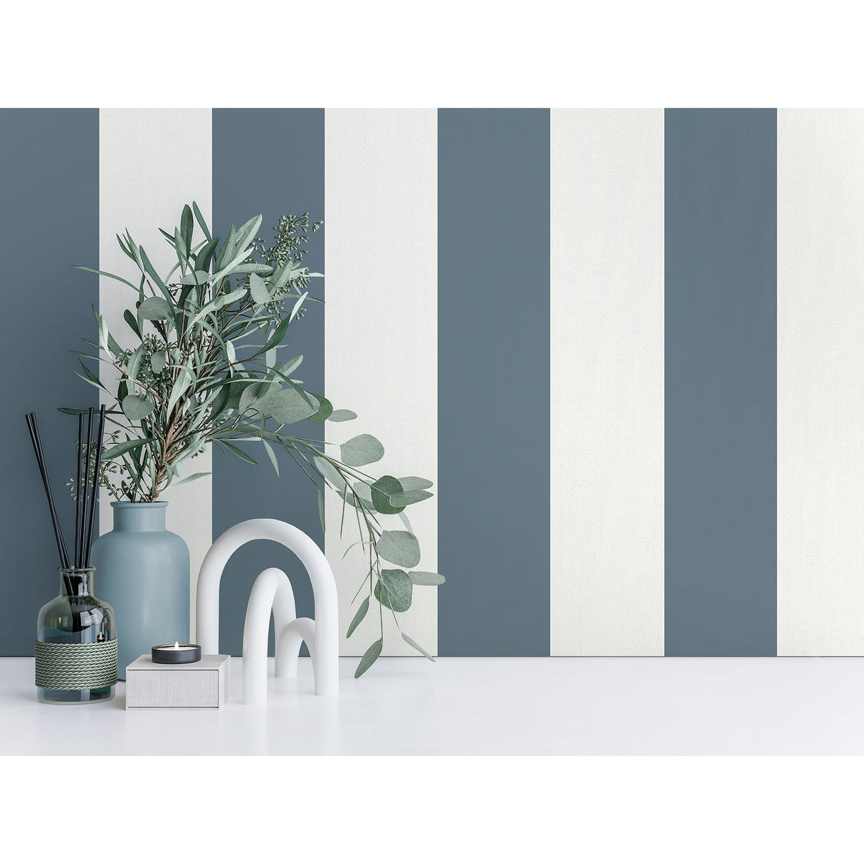 Tavish Blue by Fine Decor Stripe Wallpaper – Brewster Home Fashions FD43458