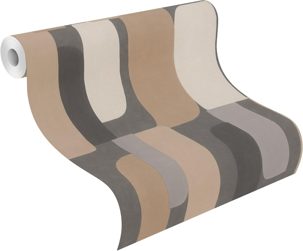 Derain Charcoal by Rasch Geometric Wallpaper – Brewster Home Fashions RH330533