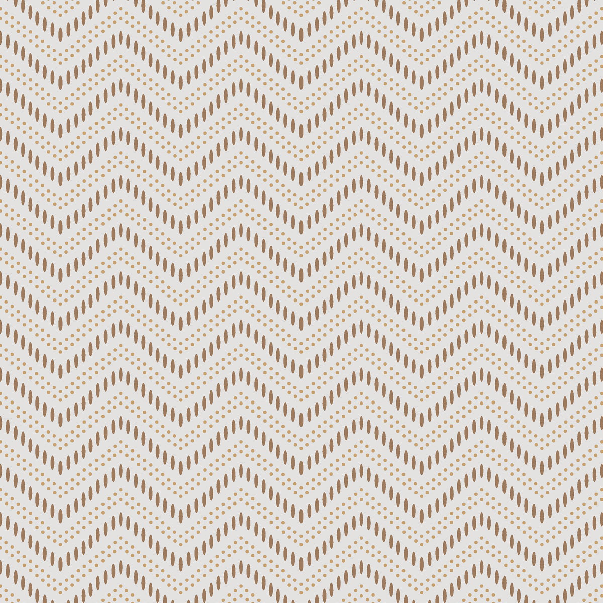 Chevron Dots wallpaper in natural by Boråstapeter for Schumacher, featuring wavy zigzag dot pattern in neutral tones.