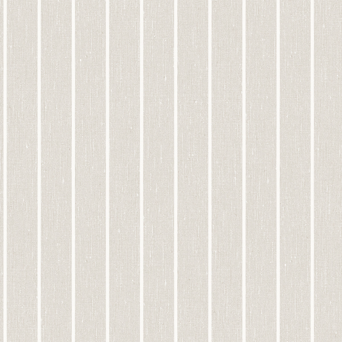 Shirt Stripe stone wallpaper by Boråstapeter for Schumacher, classic vertical stripe wallcovering in neutral tones