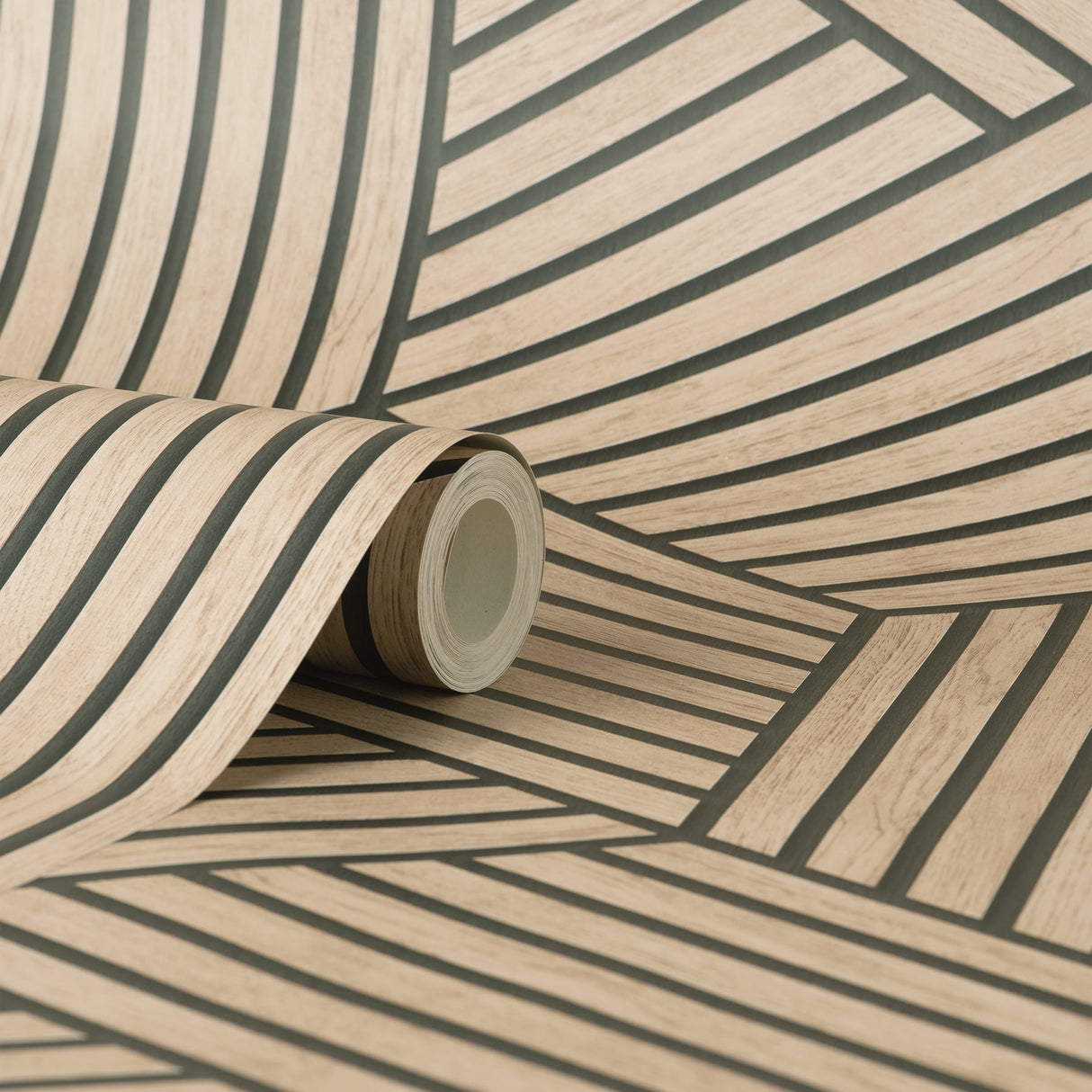 Gerrit Light Brown by Fine Decor Geometric Panel Wallpaper – Brewster Home Fashions FD43825