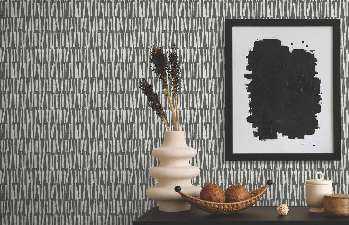 Thatched Black by Antonina Vella Sisal Grasscloth Wallpaper – York Designer Series AB3042