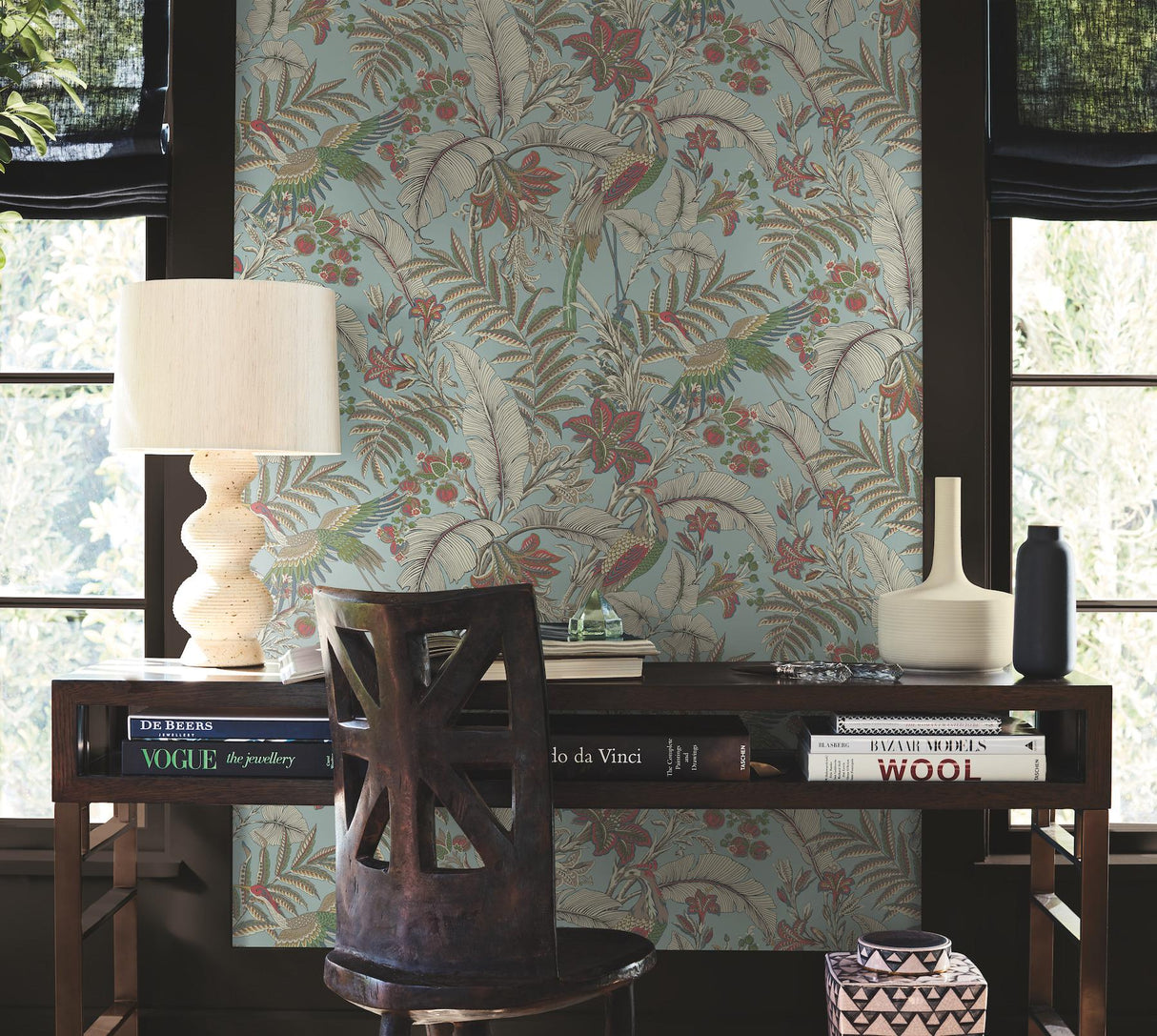 Heronwood Sky Blue by Antonina Vella Animals & Insects Wallpaper – York Designer Series AB3102