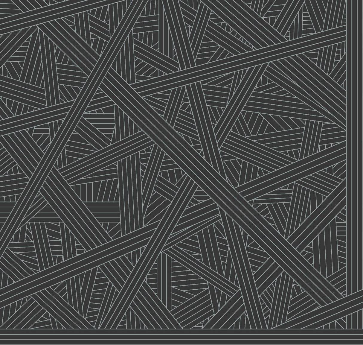 Missoni Nastri Black geometric vinyl wallpaper roll, 39.3 in x 32.8 ft