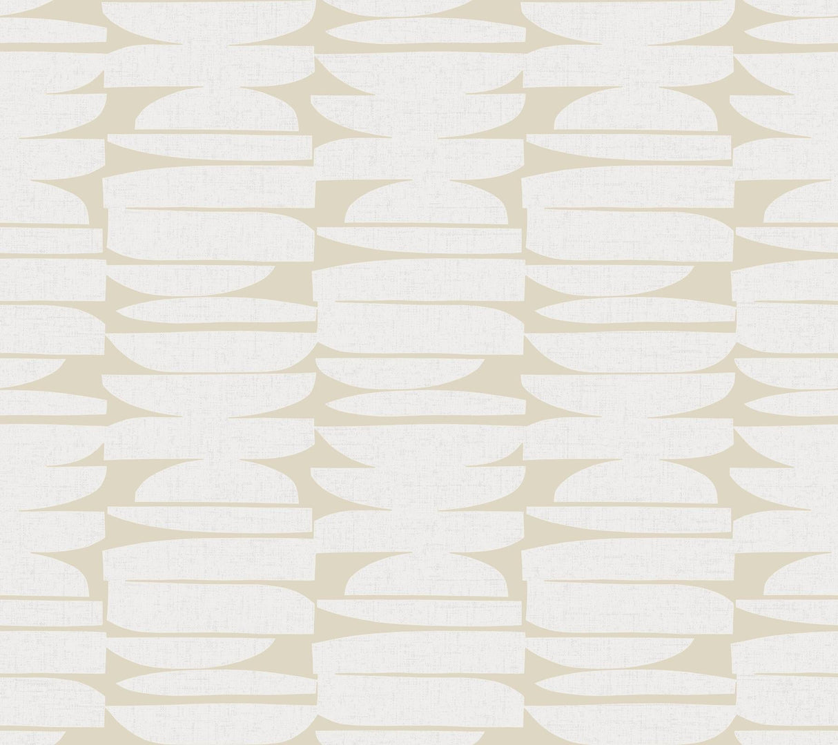 York Wallcoverings Lovely Libra Beach geometric wallpaper roll in beige and cream, 27 in x 27 ft