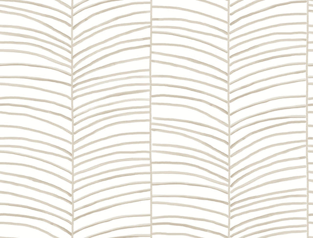 Cascade Palm Chevron Dune Wallpaper – York Wallcoverings MT5675