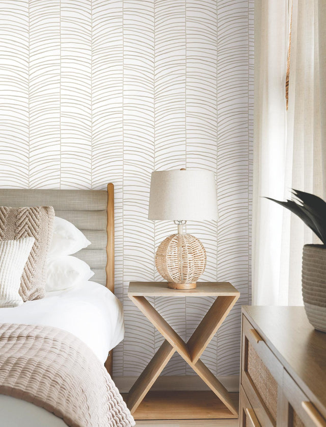 Cascade Palm Chevron Dune by York Wallcoverings Chevron Wallpaper – York Wallcoverings MT5675