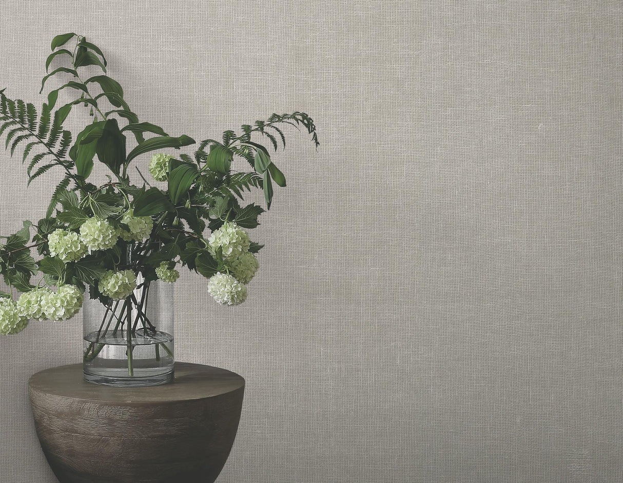 Huri Grey by Ronald Redding Linen Wallpaper- York Designer Series MX9602