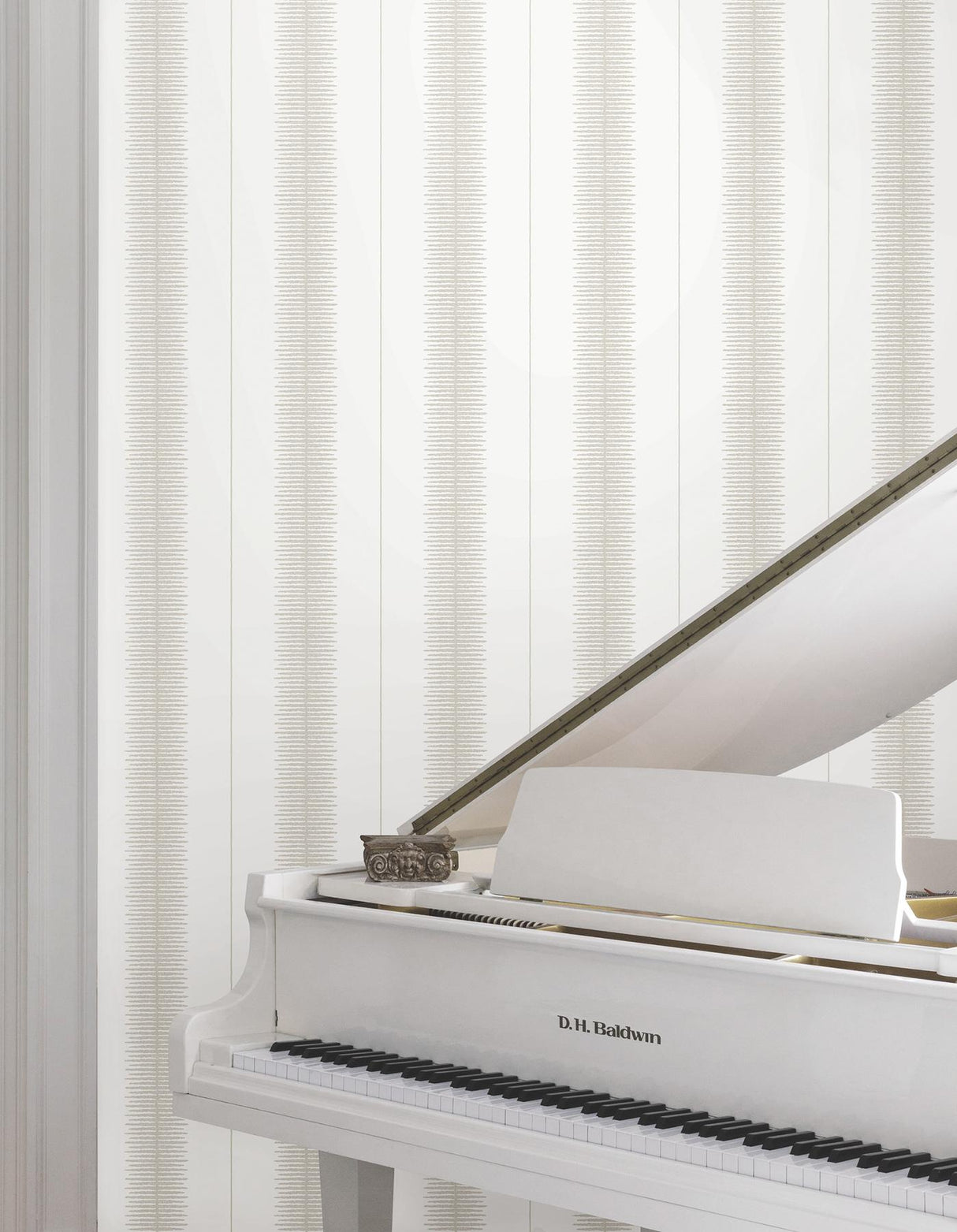 Tandem Stripe Taupe by Ronald Redding Wallpaper – York Designer Series MX9612