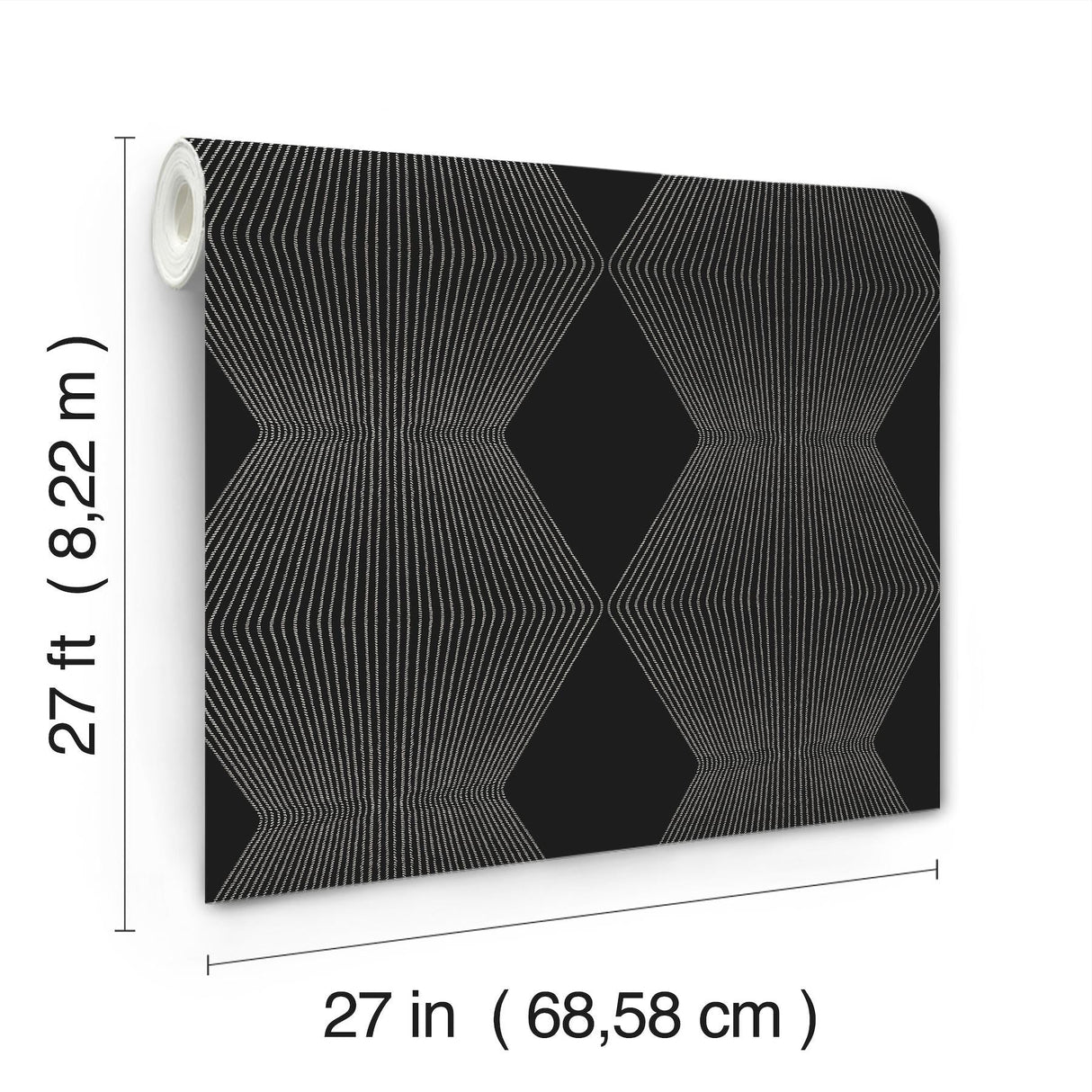 Diamond Legacy Black by Ronald Redding Geometric Wallpaper- York Designer Series MX9631