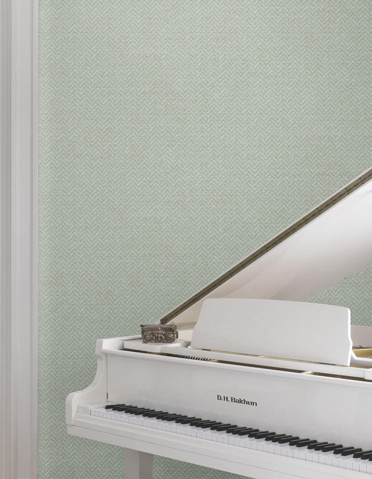 Regent Jade by Ronald Redding Chevron Wallpaper – York Designer Series MX9672