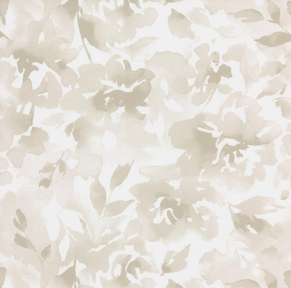 Lakelynn Mineral wallpaper in beige watercolor floral by Magnolia Home