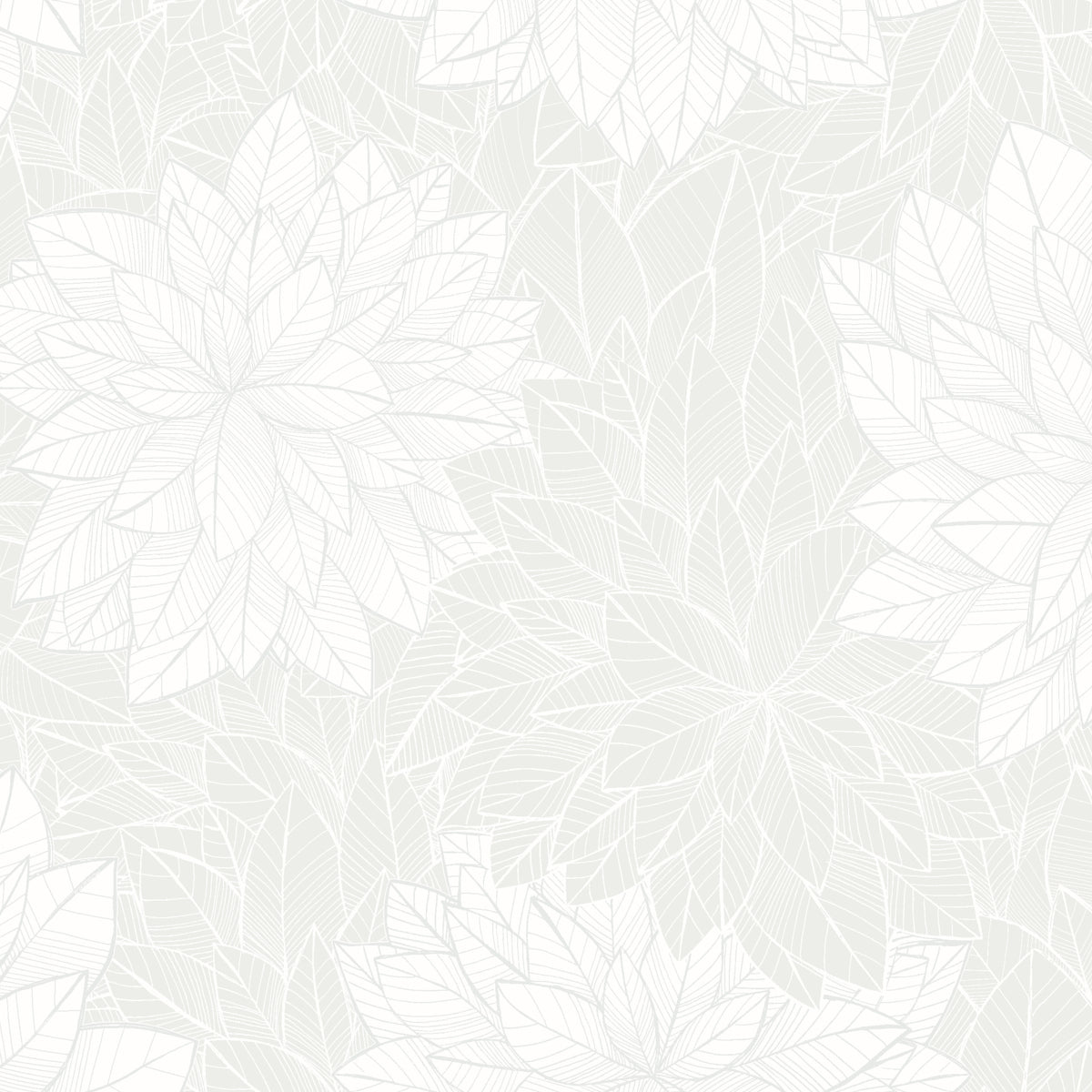 Foliage white wallpaper by Boråstapeter for Schumacher, featuring a Scandinavian botanical leaf pattern.