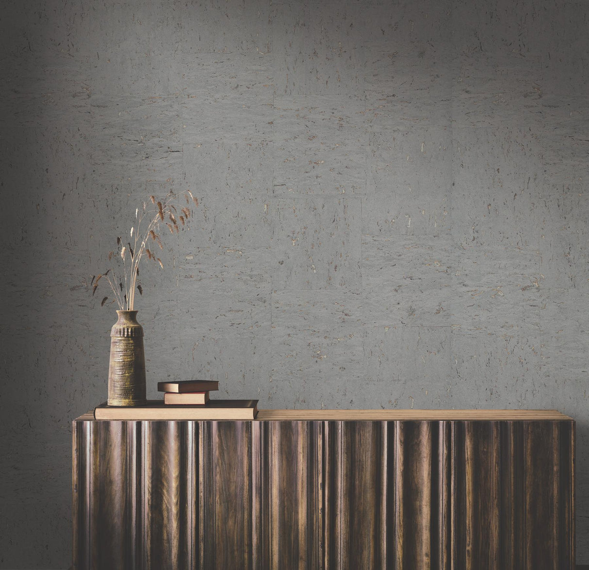 Caldera Cork Steel by Ronald Redding Cork Wallpaper – York Designer Series GRL88369