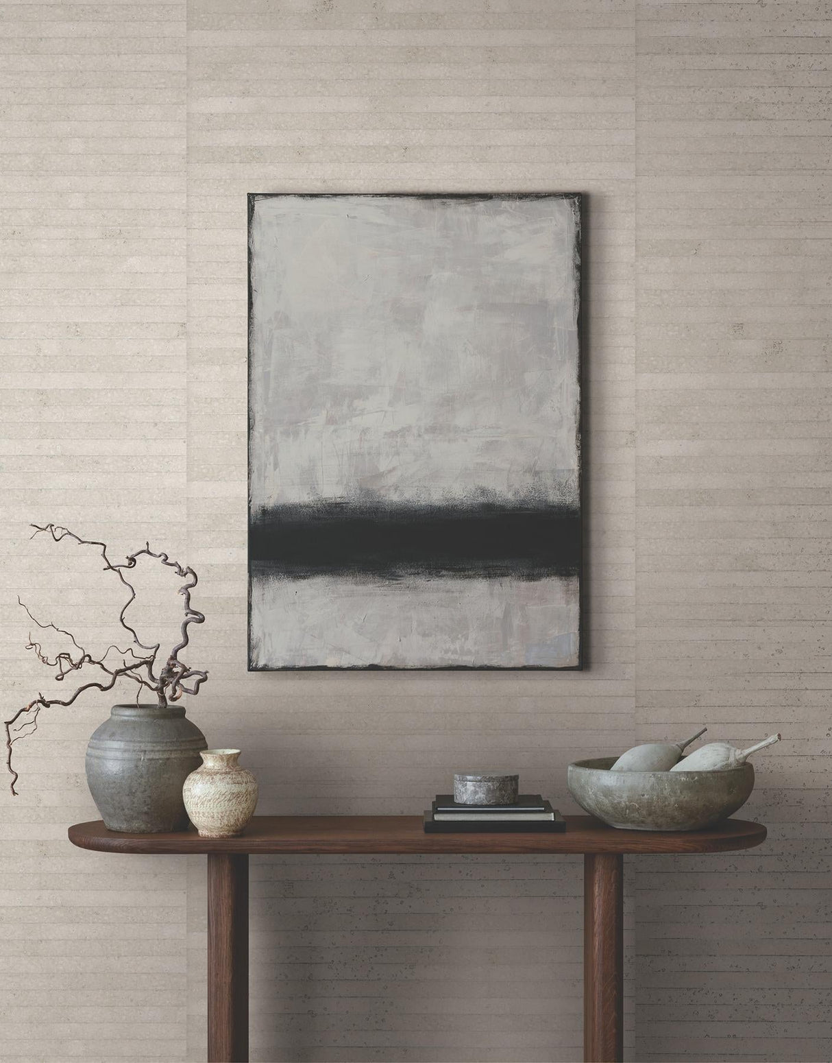 Handcrafted Paper Almond by Ronald Redding Paper & Foil Striped Wallpaper – York Designer Series YGL7069