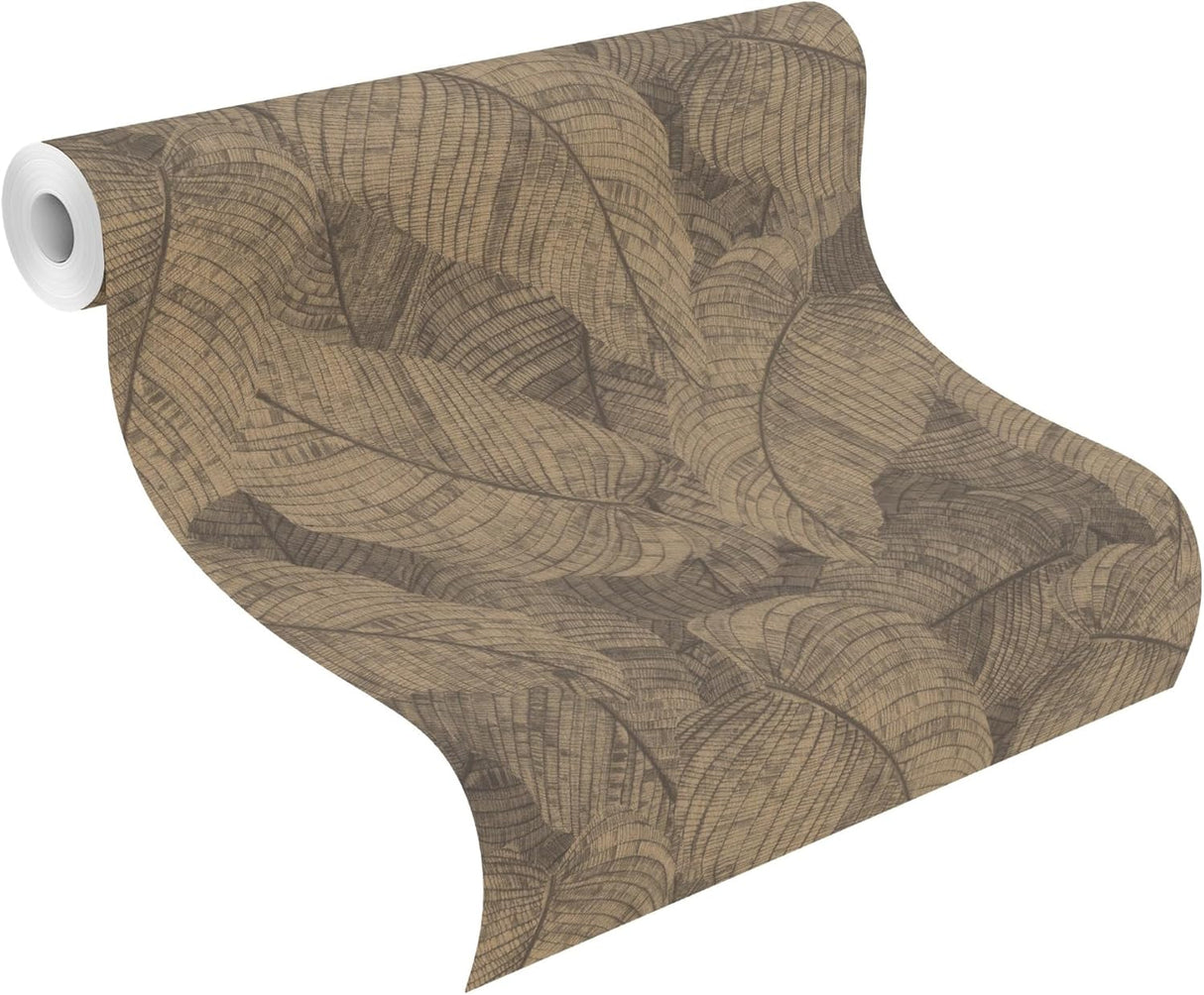 Galner Copper by Rasch Leaves Wallpaper – Brewster Home Fashions RH720570