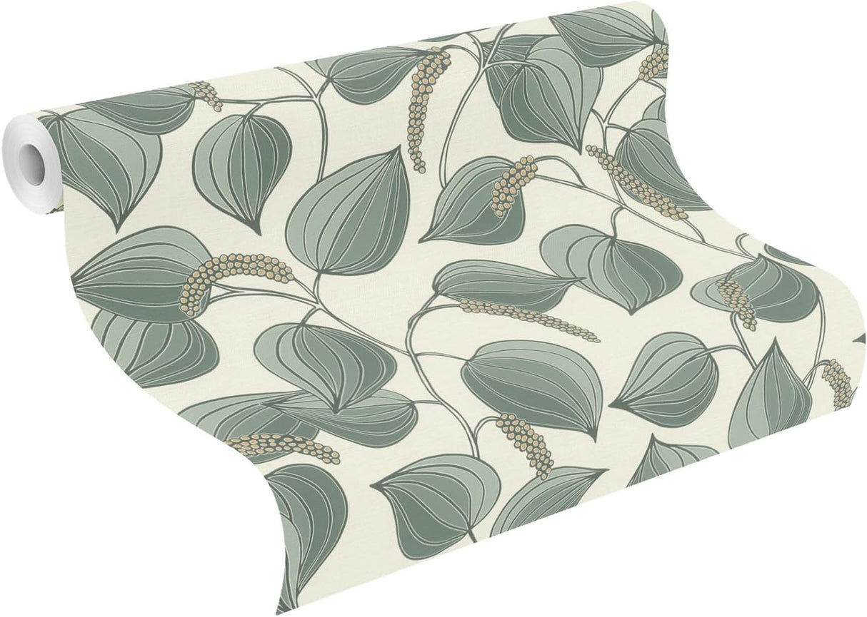 Alaia Green Leafy Vine by Rasch Wallpaper- Brewster Home Fashions RH580518