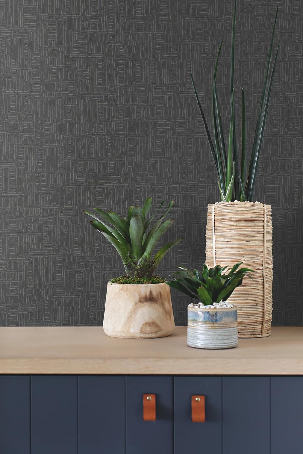 Chiseled Charcoal by Warner Abstract Wallpaper – Brewster Home Fashions 4178-4405